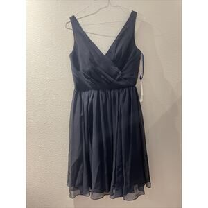 kennedy blue, navy short formal dress, size 12, NWT